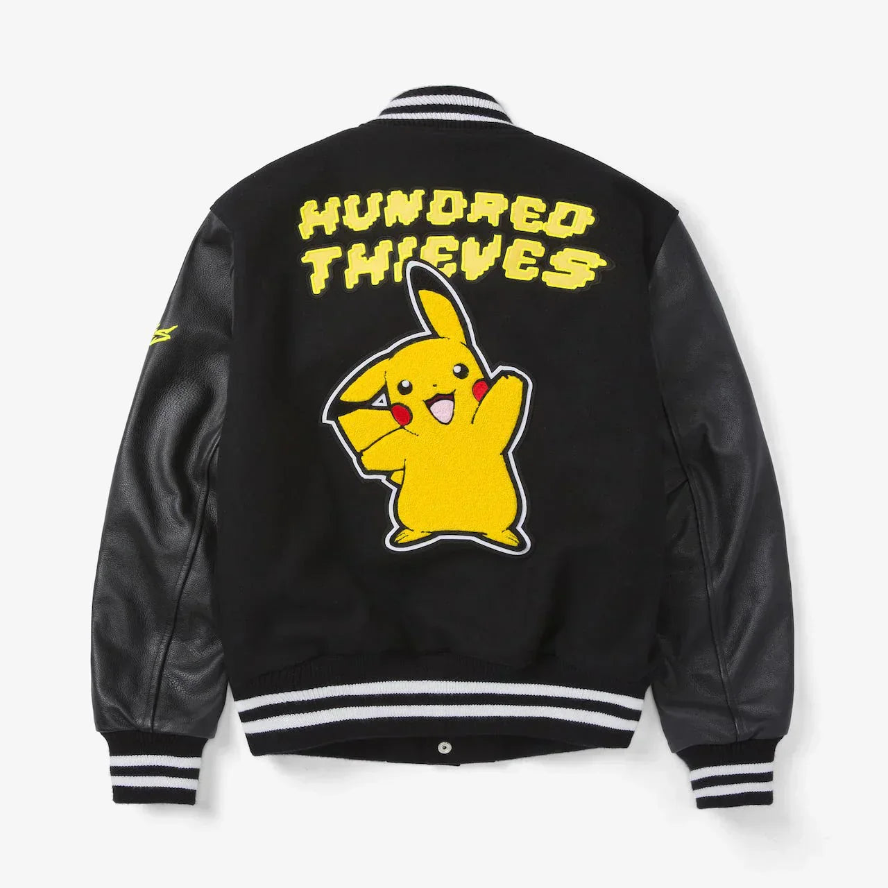 100 Thieves x Pokemon Pikachu Varsity by Goldenbear Sportswear