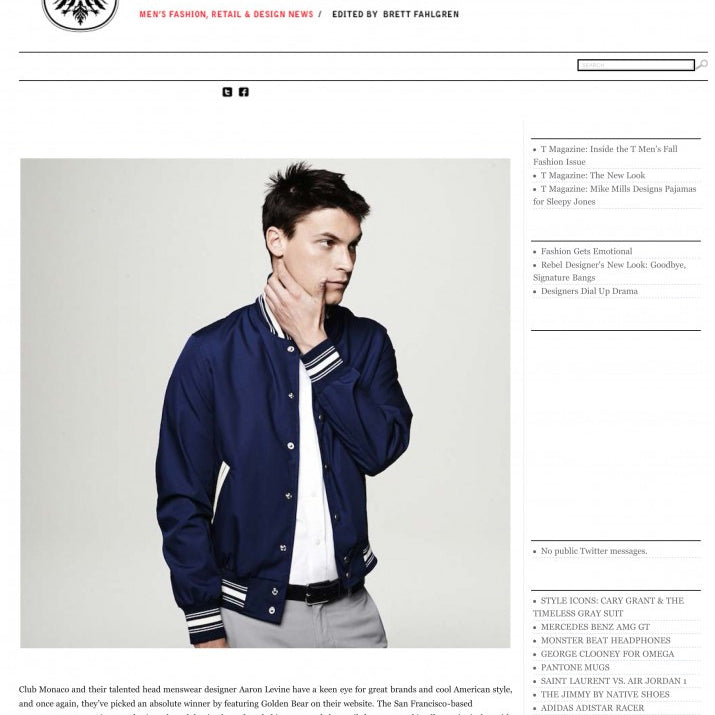 GOLDEN BEAR FOR CLUB MONACO IN STYLE LEDGER