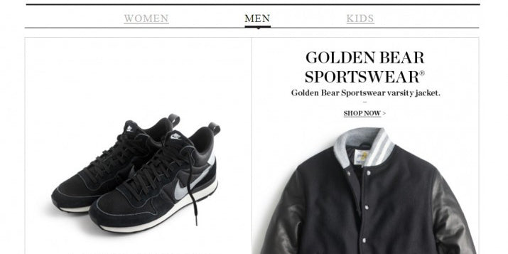 GOLDEN BEAR SPORTSWEAR FOR J. CREW MEN’S