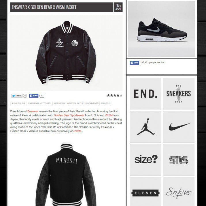 ENSWEAR X GOLDEN BEAR X WISM JACKET