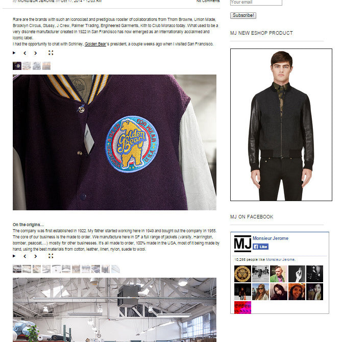 MONSIEUR JEROME GOLDEN BEAR INTERVIEW