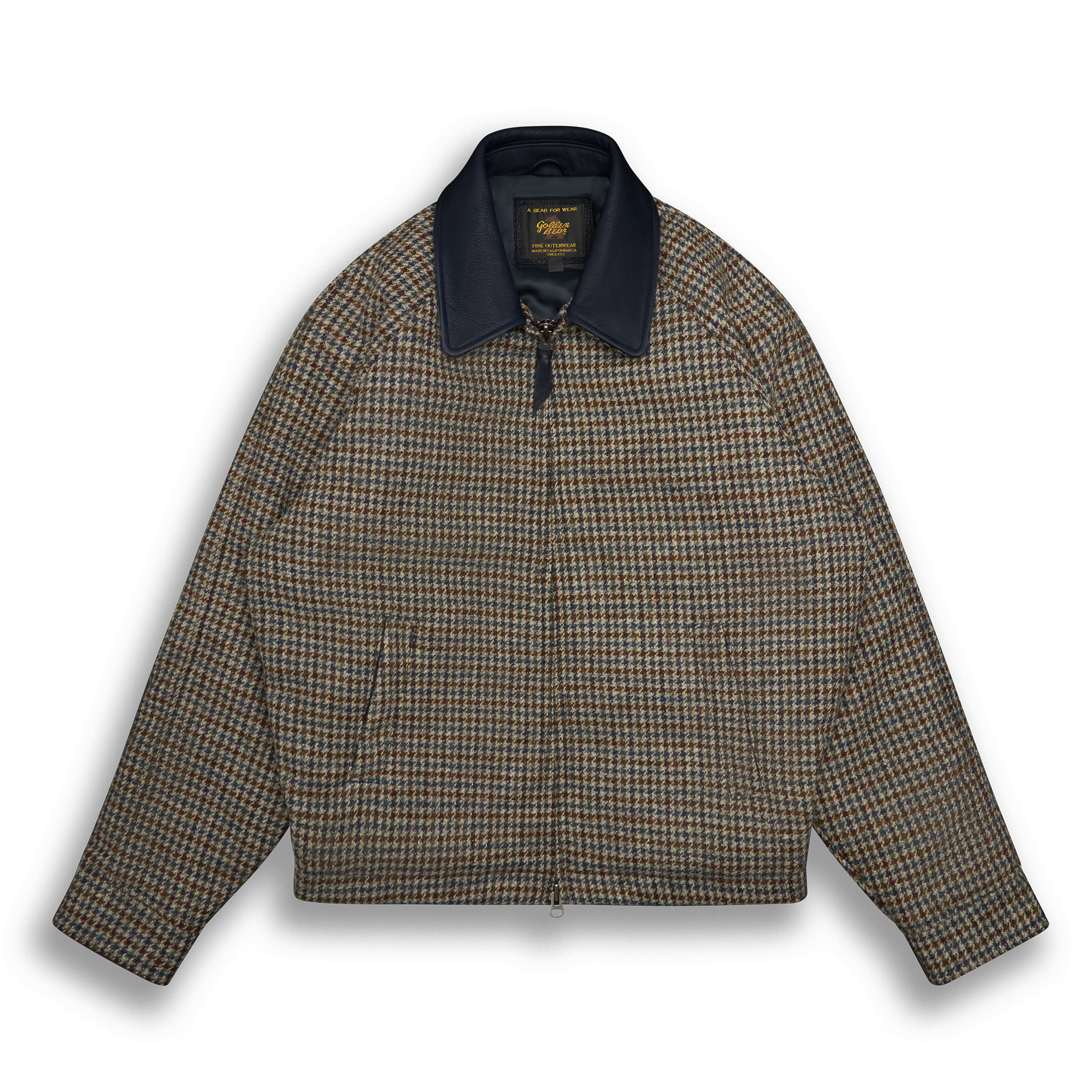 Brown Plaid Wool Classic Fit - Golden Bear Sportswear 