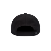 THE RAIDER - Black Melton Wool/Leather Cap