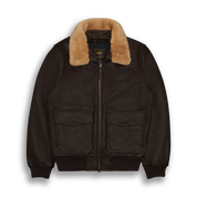 THE CARTER - Cigar Brown Leather Contemporary Fit - Golden Bear Sportswear 