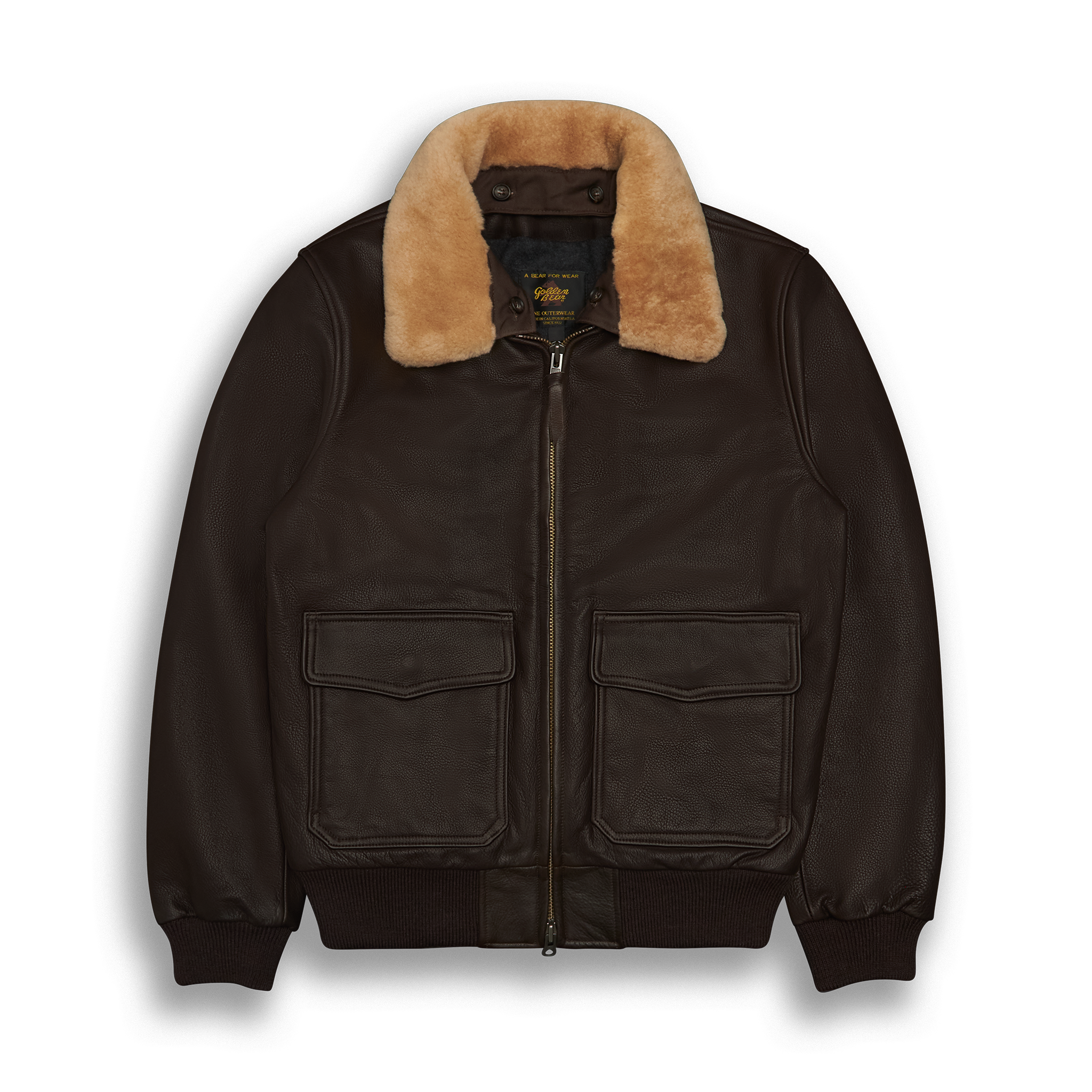 THE CARTER - Cigar Brown Leather Contemporary Fit - Golden Bear Sportswear 