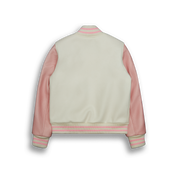 THE PINT SIZE - Natural Melton Wool/Pink Leather Kids Fit - Golden Bear Sportswear 