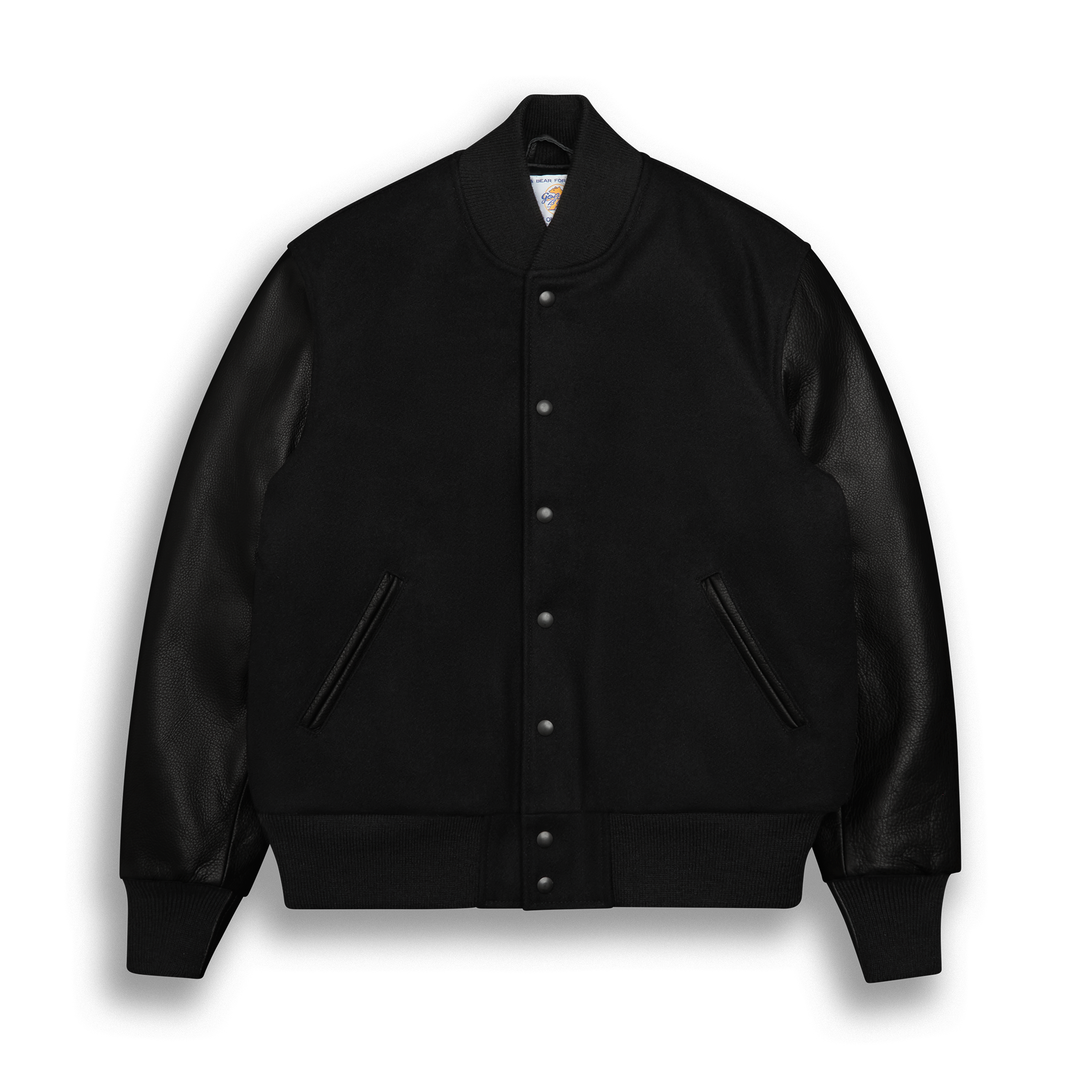 Black Leather Classic Fit - Golden Bear Sportswear 