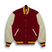 THE ALBANY - Cardinal Melton Wool/Cream Leather Classic Fit - Golden Bear Sportswear 