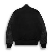 THE PLAYER - Black Melton Wool/Black Leather Classic Fit - Golden Bear Sportswear 