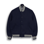 THE PORTOLA - Navy Wool/Striped Cuff Classic Fit - Golden Bear Sportswear 
