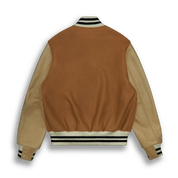 THE ALBANY - Camel Melton Wool/Beige Leather Contemporary Fit - Golden Bear Sportswear 