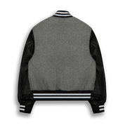 THE ALBANY - Grey Melton Wool/Black Leather Contemporary Fit - Golden Bear Sportswear 