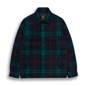 THE POTRERO - Blue/Green Quilted Plaid Wool Contemporary Fit - Golden Bear Sportswear 
